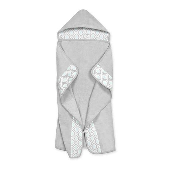 Geometric Print Hooded Bath Towel from Just Born - Picture 3 of 3
